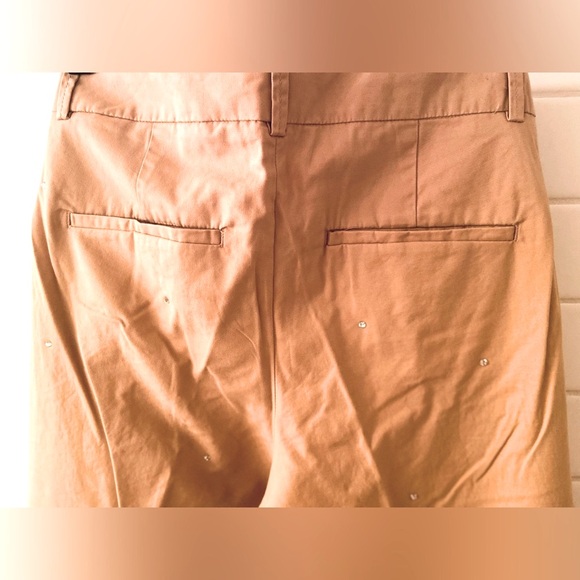 J.Crew Wide-Leg ✨Rhinestone✨Sydney Chino Pant in “Sand Castle” - Picture 4 of 6